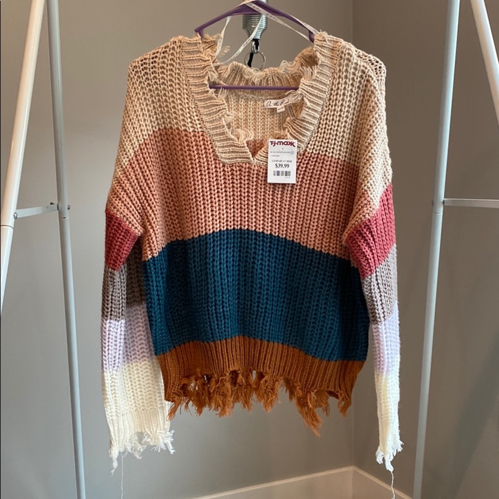 Stripe, knit sweater NWT
